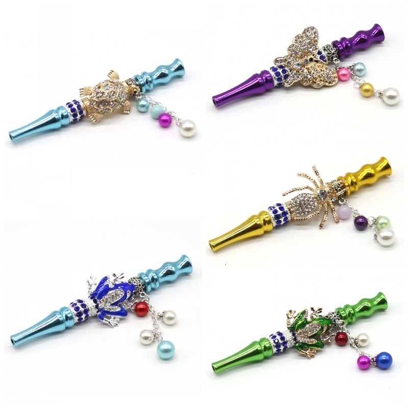 

2020 Creative Handmade Alloy Hookah Shisha Gold Cigarette Holder Water Pipes Coulurful Detachable Fashion Smoking Set FreeÂ Shipping 14kl D2