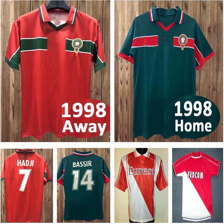 

Retro Morocco 1994 1995 1996 1997 1998 1999 Soccer Jerseys Hadji Chippo Hadda Naybet Bassir Chiba Vintage Shirt Classic Kit, Black;yellow