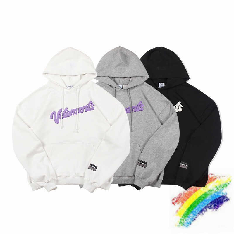 

Heavy Fabric Foam Printing VETEMENTS Hoodie Men Women 1:1 High Quality Oversize Vetements Hooded Sweatshirts VET Pullover H0831
