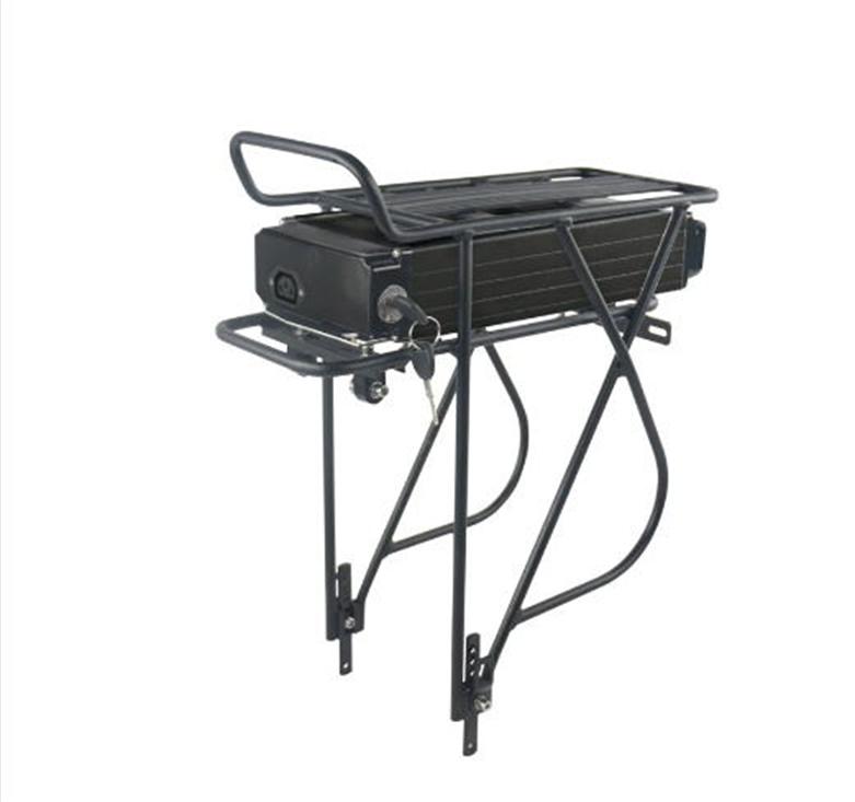 

48V 18Ah Rear Rack Electric eBike Battery 36V 48V 15Ah With 24-28" Double Layer Luggage for 1000W 750W 500W 350W Bafang Motor