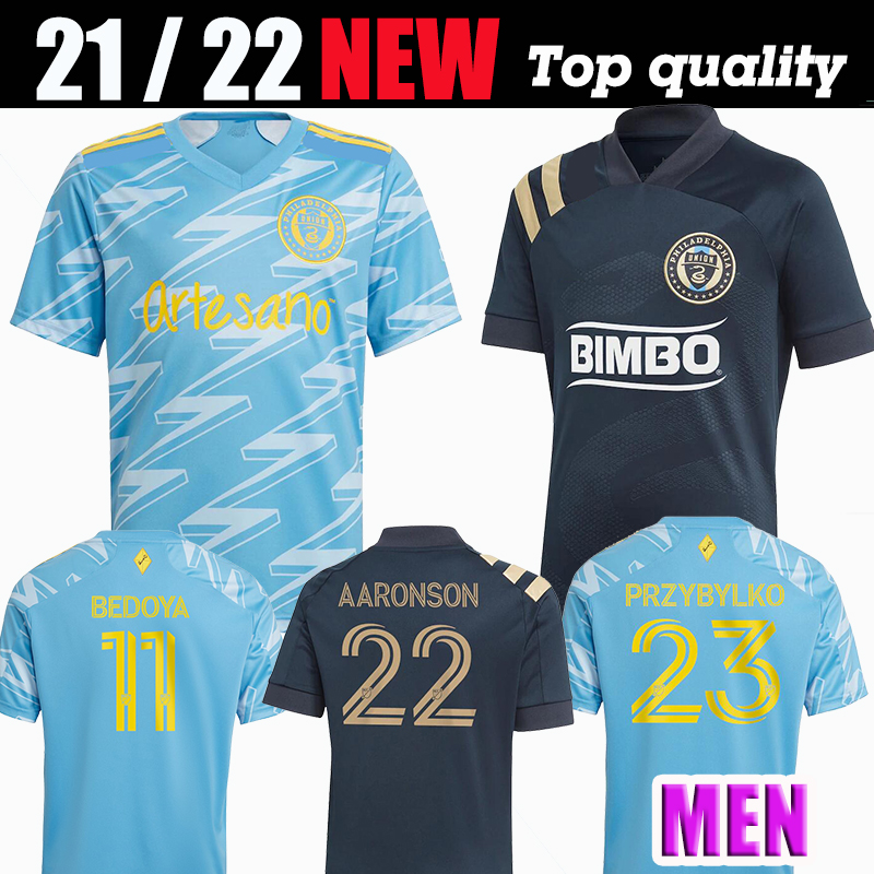 

2021 Philadelphia Union Soccer Jerseys MLS #10 MONTEIRO SANTOS MARTINEZ BEDOYA Uniform 2021/22 #22 AARONSON PRZYBYLKO Football Men kit Shirts