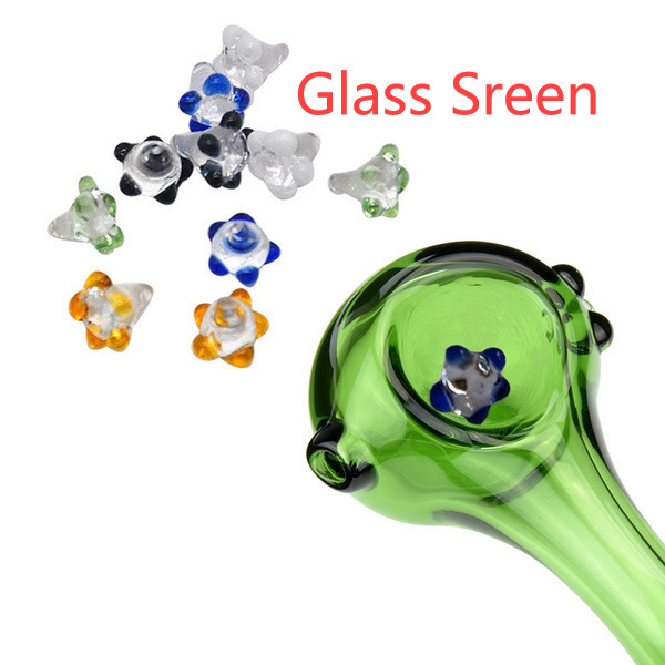 

Colorful Polychromatic Glass Screens for Hand Pipe Smoking Bowl Daisy Flower Quartz Banger Hole Bongs Dustproof Nails Accessories
