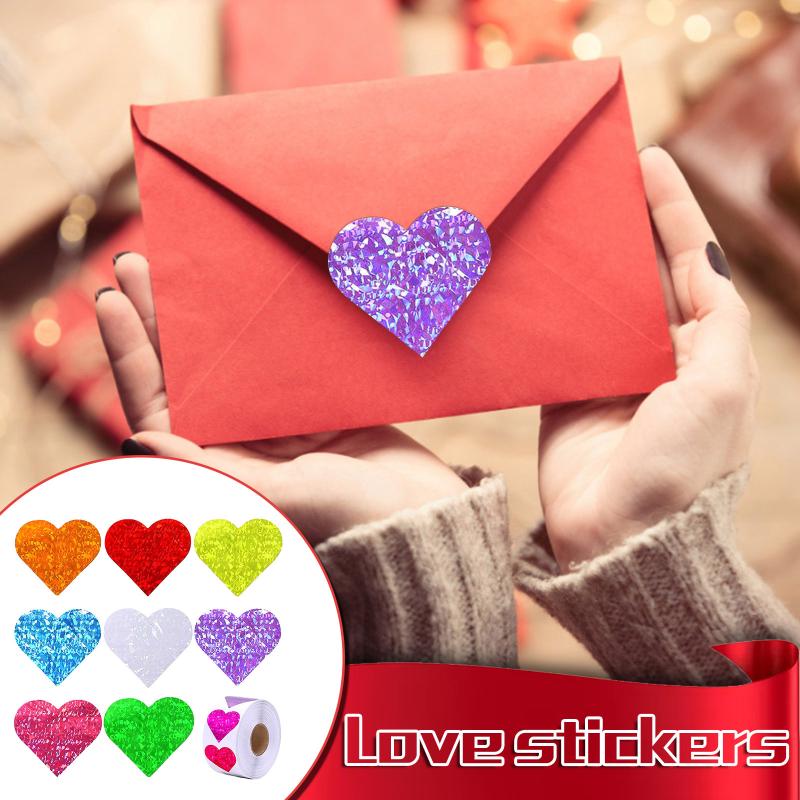 

Gift Wrap 8 Kinds Of Colorful Love Heart Pattern Sticker Tape Roll Valentine's Day Decoration Self-adhesive Patter Stickers
