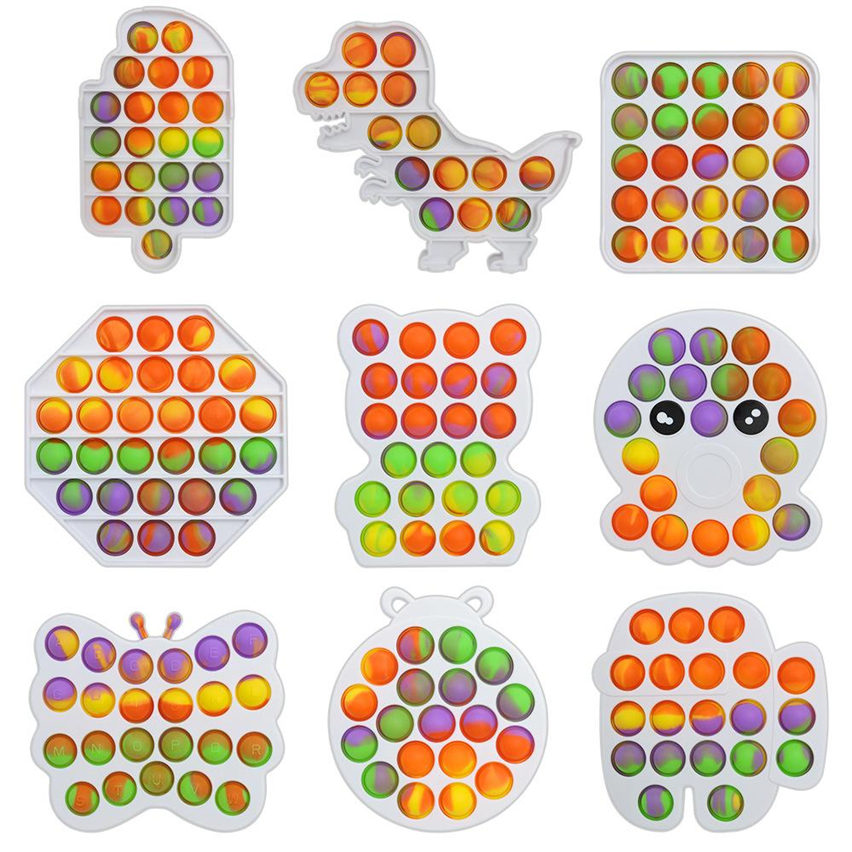 

DHL Fidget decompression desktop interactive silicone toy four-leaf clover carries children's mathematical logic thinking training