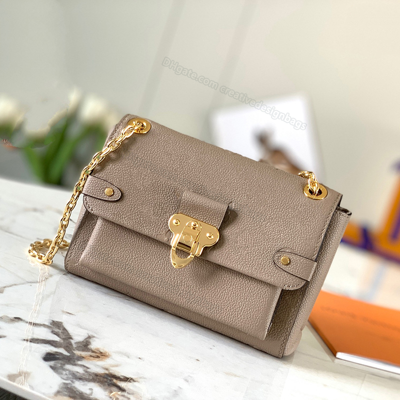 

5A Women cross body shoulder bags chain BB handbag flap square bag embossed soft grain leather large capacity 44553 44550 L160, Navy blue embossing