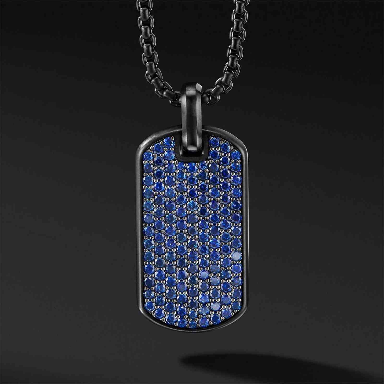 

Mens Dogtag Black Dog Tag Charm Pendant Men Stainls Steel Necklace For Mens