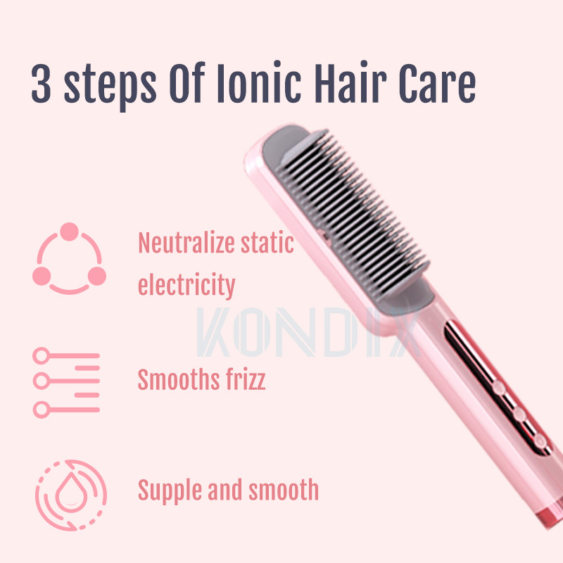 

Hair Straightener Heating Comb Professional Straightening Iron Hot Brush Straighteners 2021 New Arrivals