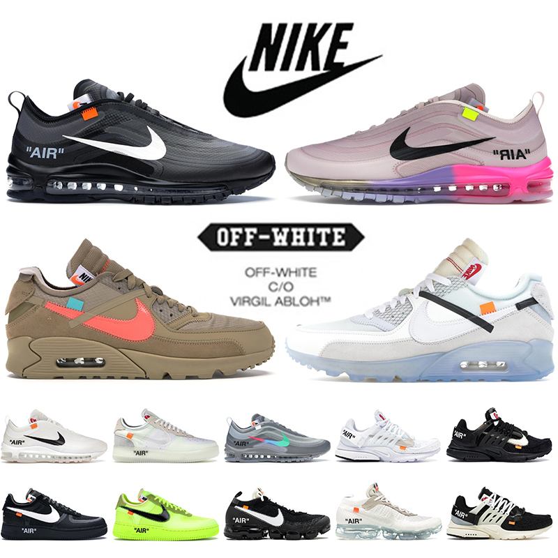 

Womens Mens With Box Off White Nike Air Force One 1 Casual Shoes AirMax 97 Max 90 Vapormax Flyknit Presto Off-White AirForce Luxury Designer Trainers Sneakers, A6 off-white elemental rose serena 36-45