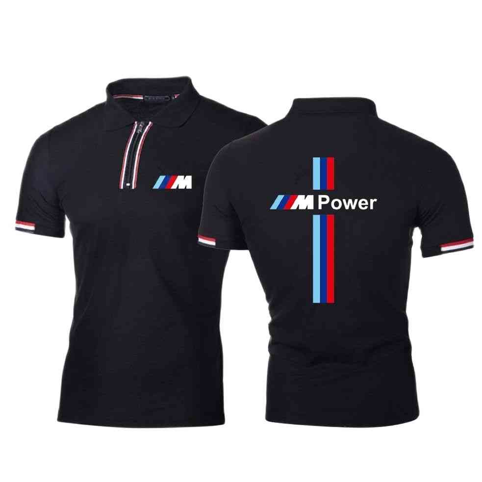

Polo Bmw m Clothes Men Knitted Shirt Contrast Color Short Sleeve Turn-down Neck Top Breathable Sport Men' Tee, Picture color