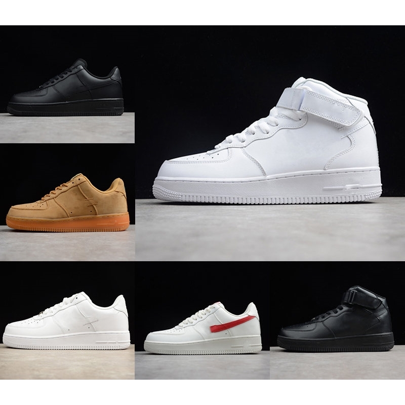 

classic Designer Outdoor Men Low Skateboard Shoes One Unisex 1 Knit Euro Airs top quality High Women All White Black red Walking trainer