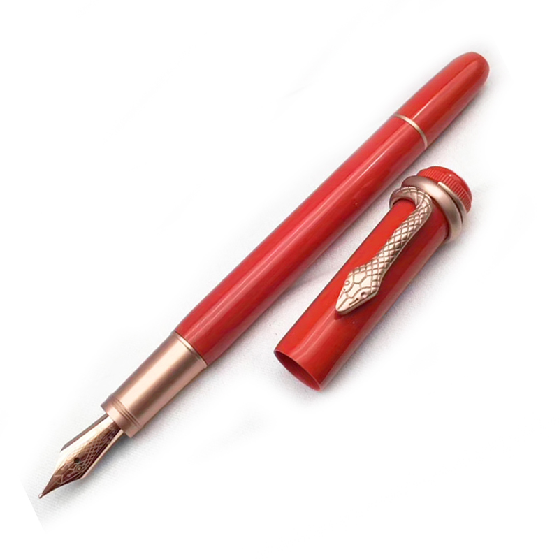 

PURE PEARL High quality Fountain Pen Inheritance series Special Edition Silver/Red/Black/Grids/Red Brown/White Snake Clip Pisces Nib stationery Writing Smooth, Mix