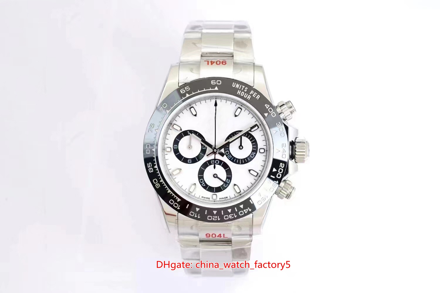 

EW Factory Top Quality Watches Extra-thin 40mm x 13mm Cosmograph 116500 Panda 904 Steel Ceramic ETA 7750 Chronograph Automatic Mens Men's Watch Wristwatches