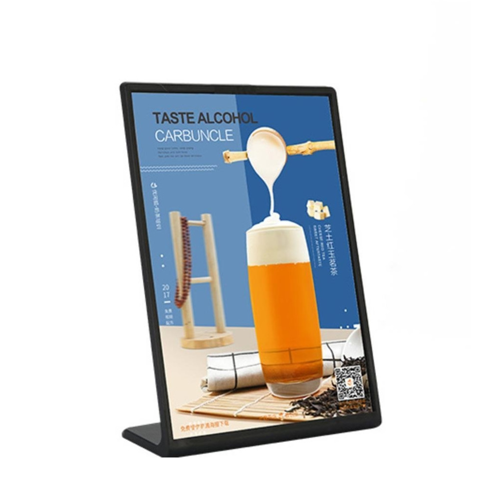 A6 L Plastic Acrylic Sign Holder Stand Poster Ad Frames Table Menu Card Sign Display Holder Brochure Holder Board-image-754566060