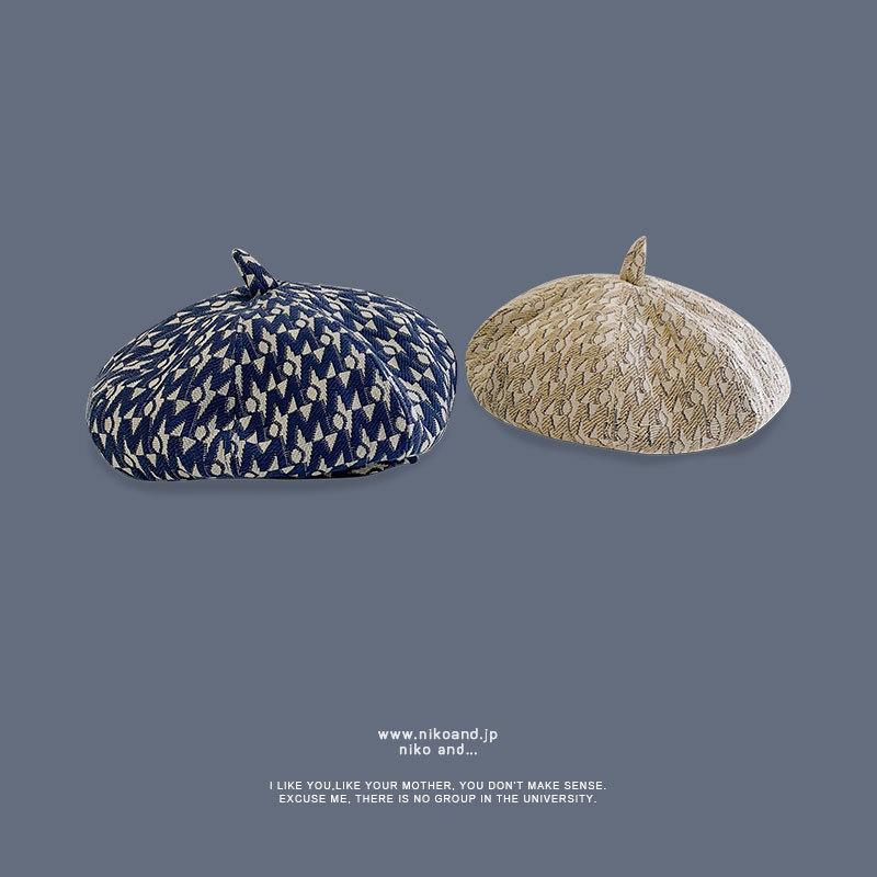 

Berets Beret Female Autumn Wild Ins Octagonal Hat Net Red Korean Version Japanese Tide British Retro Painter For Women