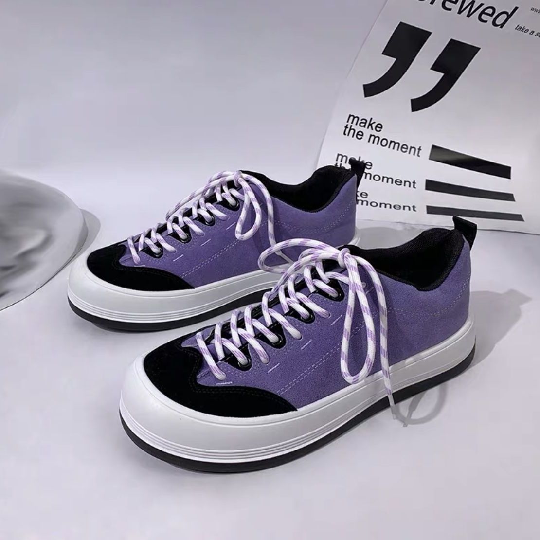 

2021 Mens Shoes SpringAutumn All-Match Bread Fashion Trendy Japanese Style Ugly and Cute Leisure Hong Kong Dad Sho, Black