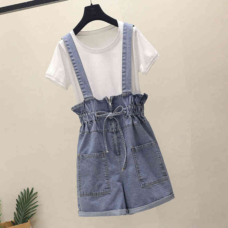 

Women' Jumpsuits & Rompers 2021 Summer Denim Playsuits Strap Shorts Loose Casual Pocket Overalls Female 7J7Z, Beige