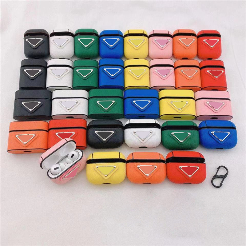 

PC010 Fashion Luxury Earphone Protector Charging Box Cases Protective Case Universal for Air Gen 2/3 7Colors 2Shapes 2pcs ship, White