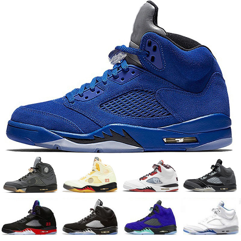 

Jumpman 5 5s mens basketball shoes sneakers Blue suede Alternate Top 3 Bel-Airwings Black Metallic Jade Horizon Anthracite Metallic men outdoor trainers sports shoe, Pay for box