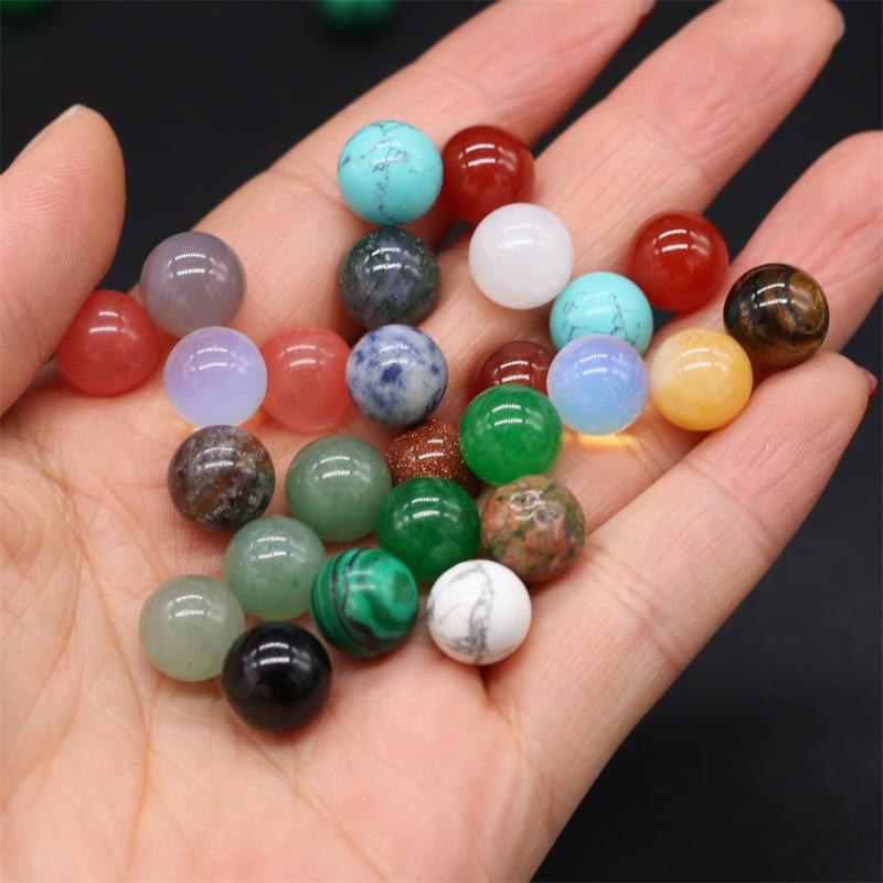 

Other 10Pcs Natural Stone Red Agate Beads 10MM Without Hole Round Shape Semi-Precious For Potted Plants Fish Decorations
