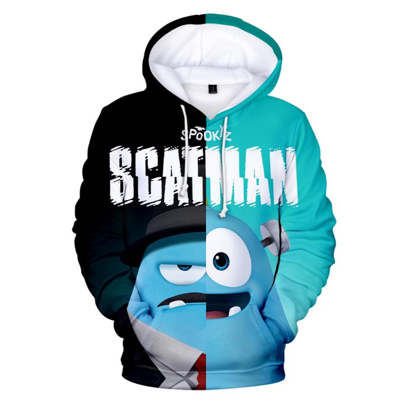 

Men's Hoodies & Sweatshirts Spookiz Women Men 3D Prints Animation Hooded Sweatshirt Fashion Streetwear Pullover Tracksuit, Black