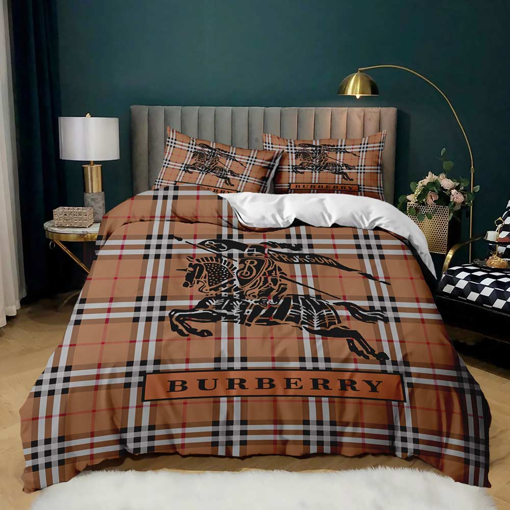 Fashion designer letter bedding, luxury European style duvet cover, multi-size, household items/holiday gifts/hotel, including 2 pillowcases-image-710427290
