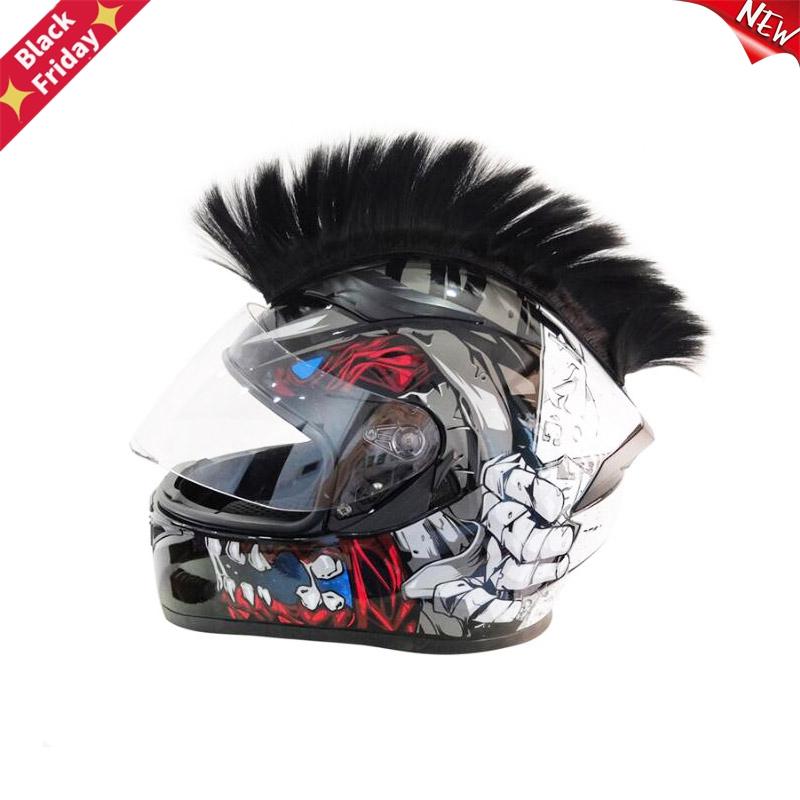 

Colorful Helmet Decorations Hair Punk Cockscomb Motocross Full Face Off Road Decoration Paste Car Accessories Motorcycle Helmets