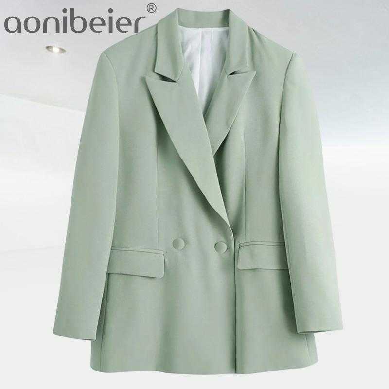 

Za OL Blazer Women Sets Green Elegant Suit Jacket Two Pieces Double Breasted Elastic Waist Straight Pants 210604, Pant