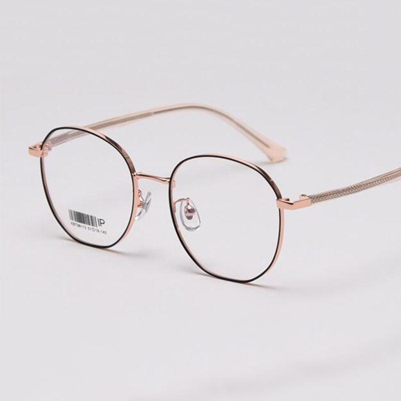 

Fashion Sunglasses Frames Retro Anti Blue Light Glasses Round Men Alloy Reading Eyewear Eyeglasses Frame Optical Gaming Computer For Women