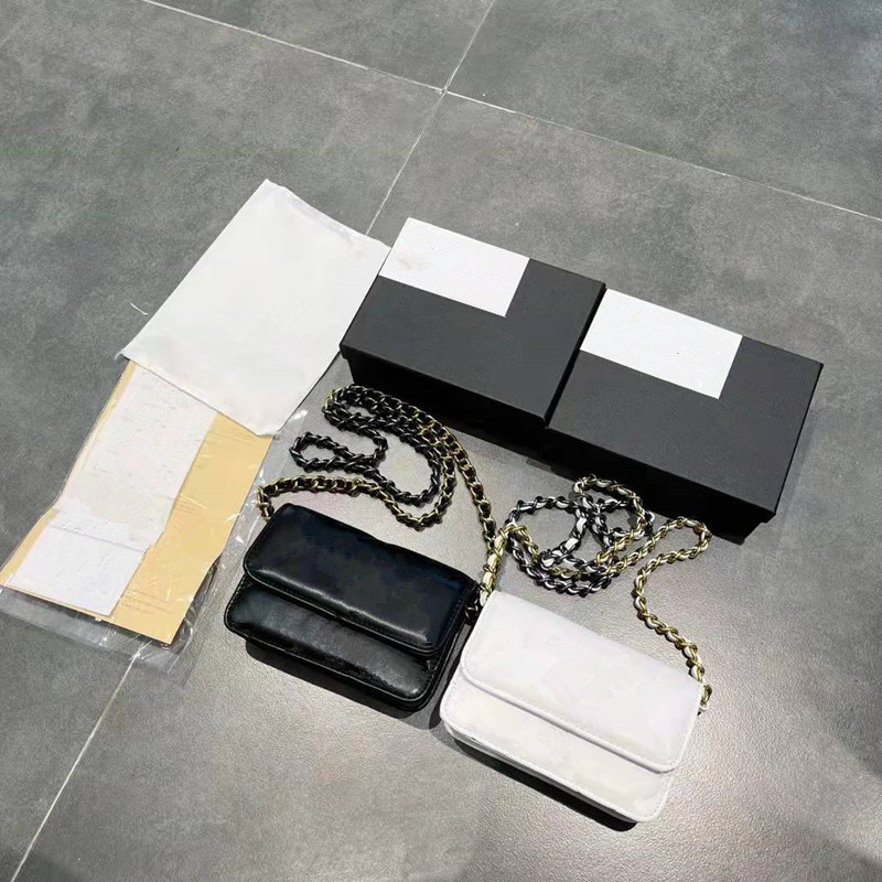 

Luxury Handbag Crossbody Messenger Chain Bag Cross body Chain Shoulder Strap Bags Black White Color
