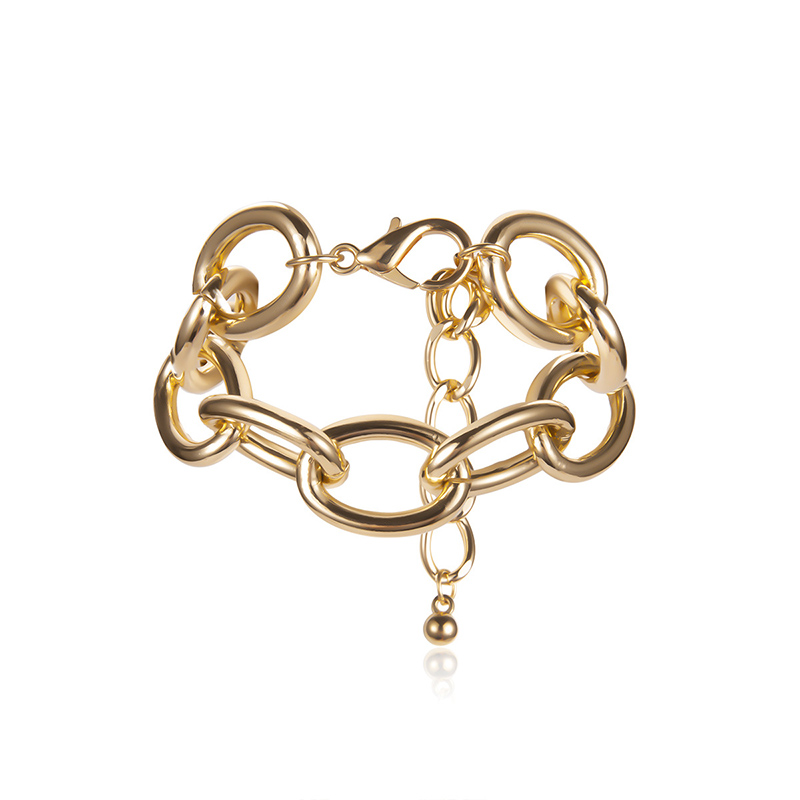 

Creative Hollow Chain Bracelets Exaggerated Adjustable Luster Retro Simple Punk Multilayer micro-inlaid Bracelet Fashion Temperament Wild Wrist Set Jewelry Gift