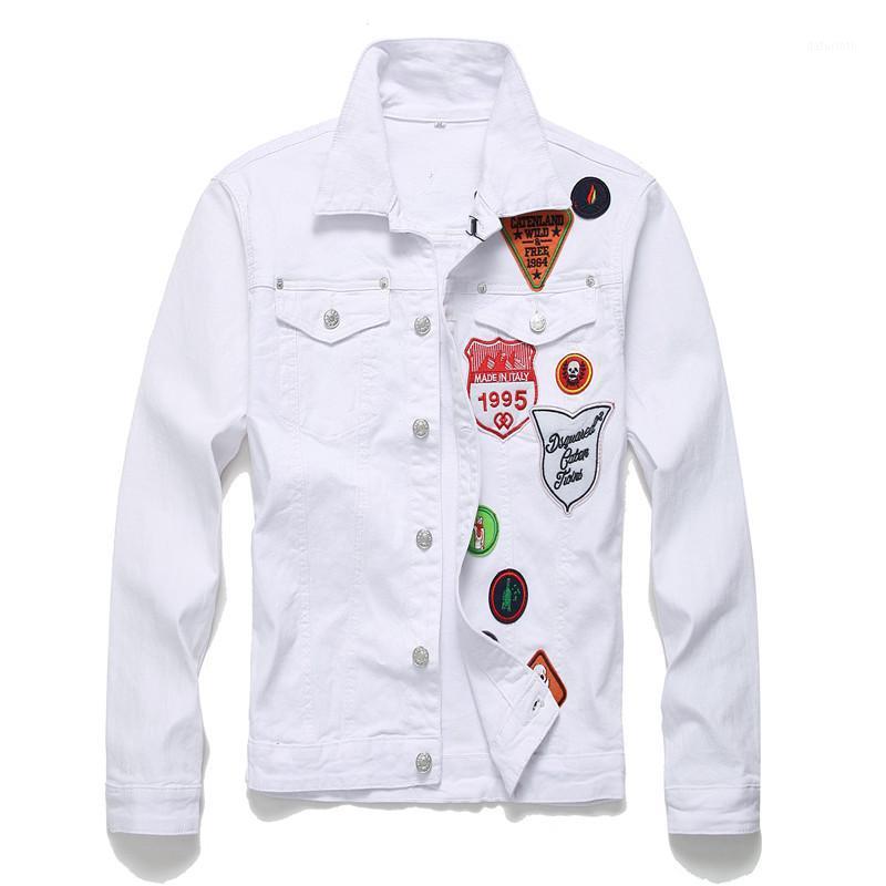 

Men' Jackets Fashion 2021 Embroidery Denim Jacket Coat, Blue