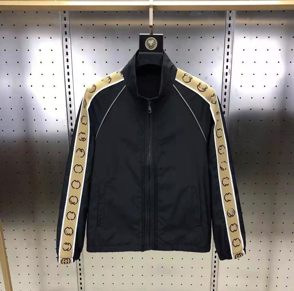 

Men's Jackets Print Casual Jacket Zipper G Windbreaker Waterproof Men Street Hooded Thin Coats 4XL, Black