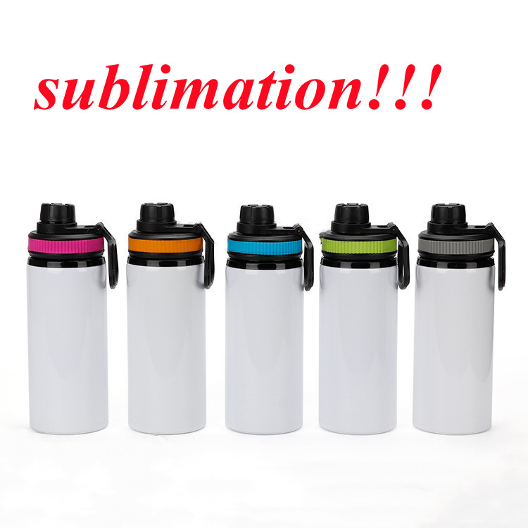 

20oz sublimation kids water bottle Aluminum Leak Proof Sports tumbler for Camping Travel Office and Outdoor, White