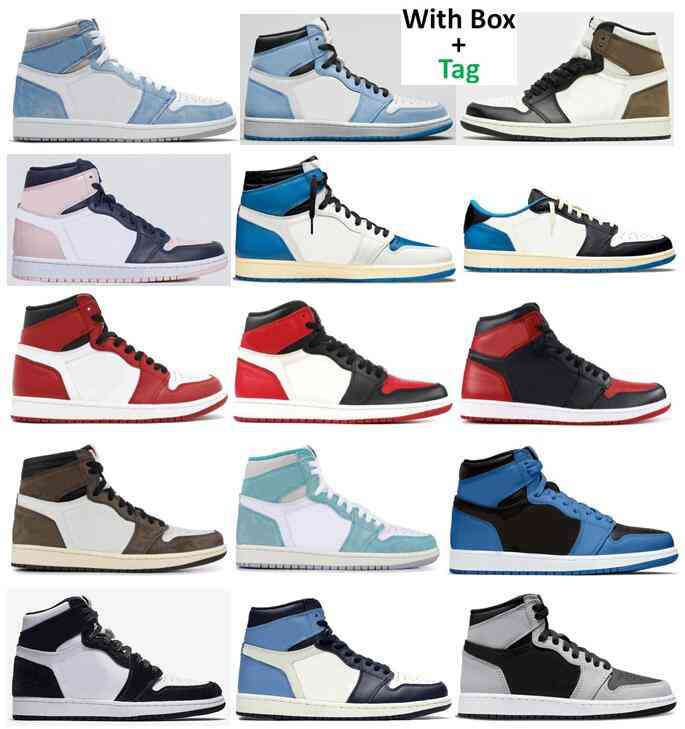 

Best Quality 1 TS Fragment University Blue Dark Mocha Basketball Shoes Men 1s Atmosphere Marina Blue Hyper Royal Chicago Bred Toe Twist, Black metallic gold