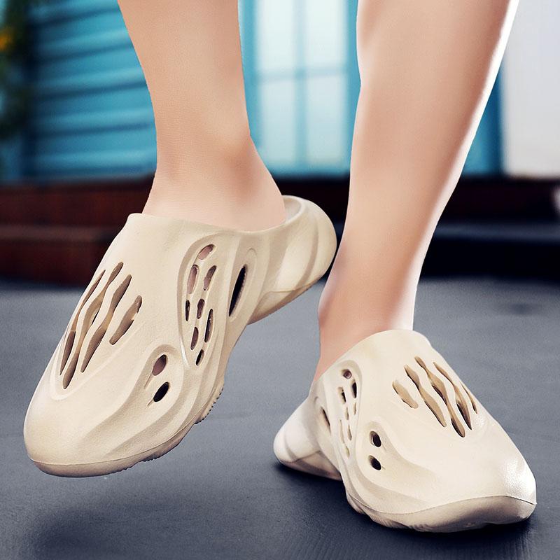 

Slippers Brand Non-slip Men Shoes Thick Sole Male Summer Water Closed Toe Mens Sandals Outdoor Man Beach Slipper, Men slippers blue