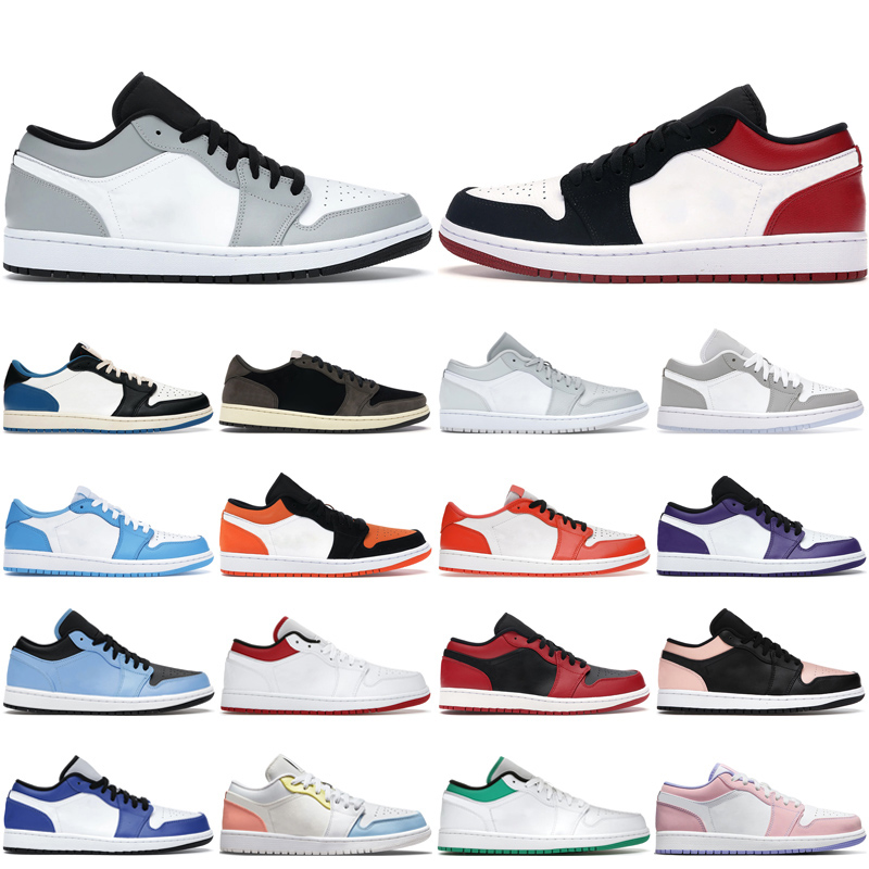 

1 Low Basketball Shoes TS x Fragment Men Women Jumpman Light Smoke Grey Black Toe UNC Court Purple Mens Trainers Sport Sneakers, #28 arctic punch 36-40