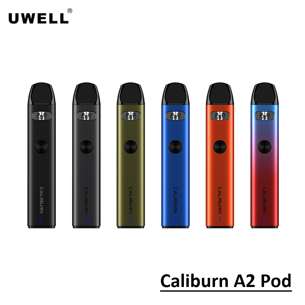 

Uwell Caliburn A2 Pod Kit 15W Built-in 520mAh With 2ml UN2 Meshed-H 0.9ohm Cartridge Exclusive PRO-FOCS tech for MTL vaping, Black