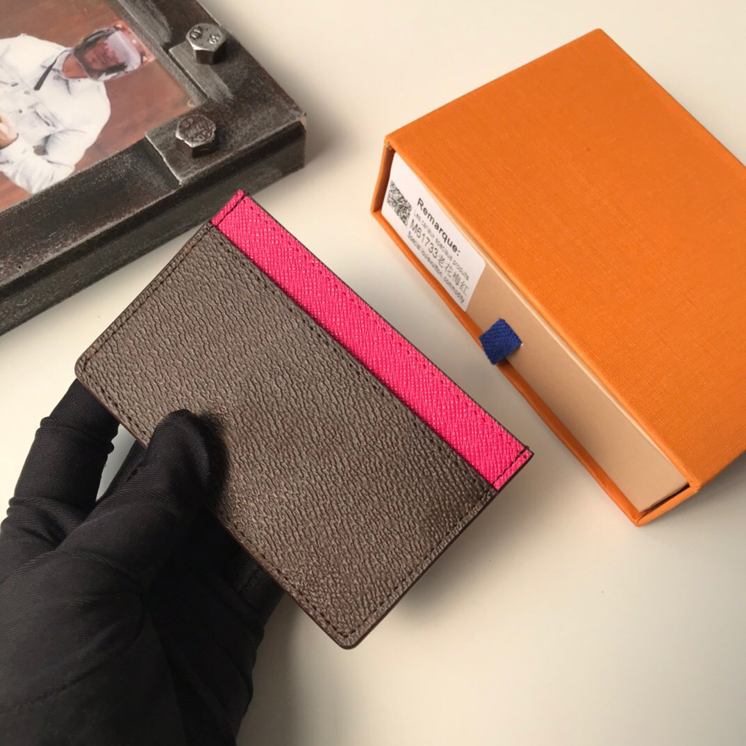 

2022 Card Holders Designer Mens Womens Unisex Pocket Fashion Mini Credit Card Holder Bag Classic Coin Purse Zipper Wallet 002, Old flower