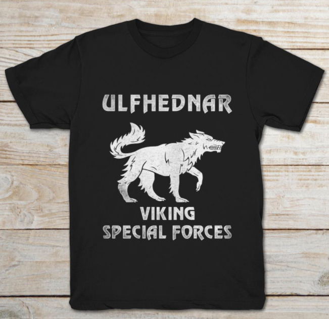 

R1 Ulfhednar Viking Special Forces Black T-Shirt S-3XL, White;black