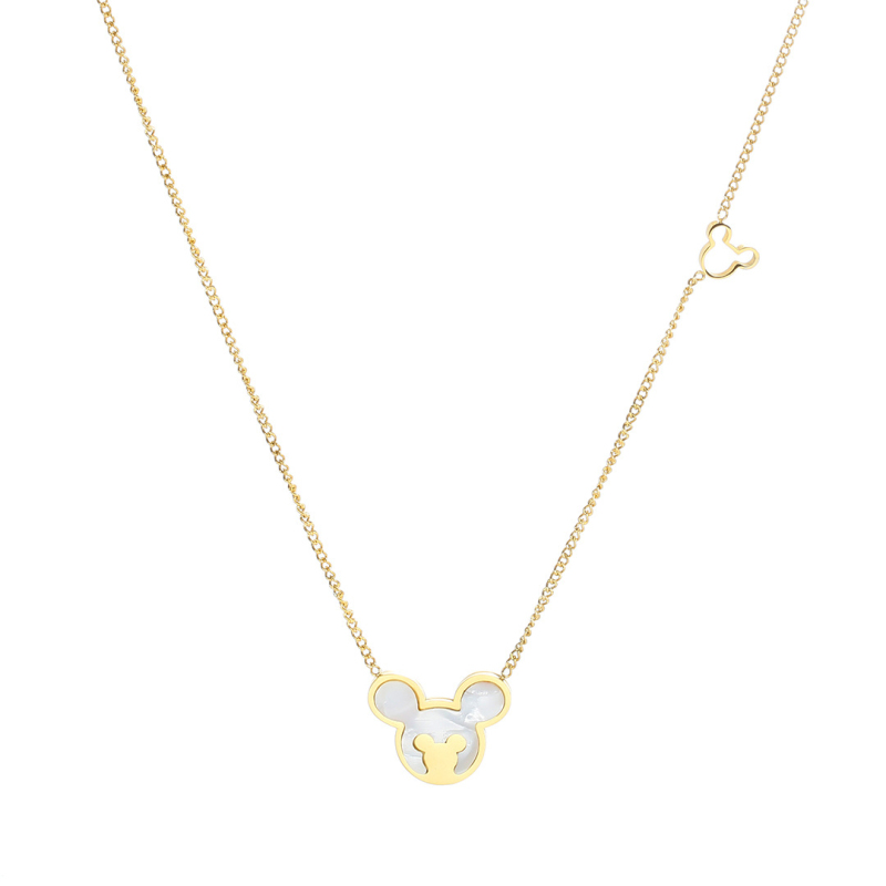 Young Ladies Cute 18K Gold Plating Mouse Pendant Choker Necklace INS Style Jewelry-image-753828513