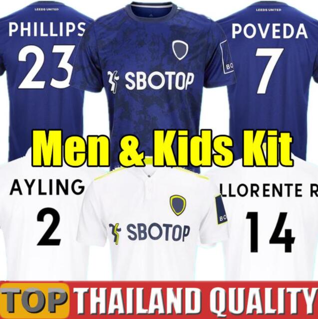 

Fans Player Leeds soccer jersey United 21 22 HARRISON POVEDA BAMFORD KLICH T.Roberts Raphinha RODRIGO M LLORENTE R 2021 2022 Men Kids kit football shirt uniforms TOP, Home adult