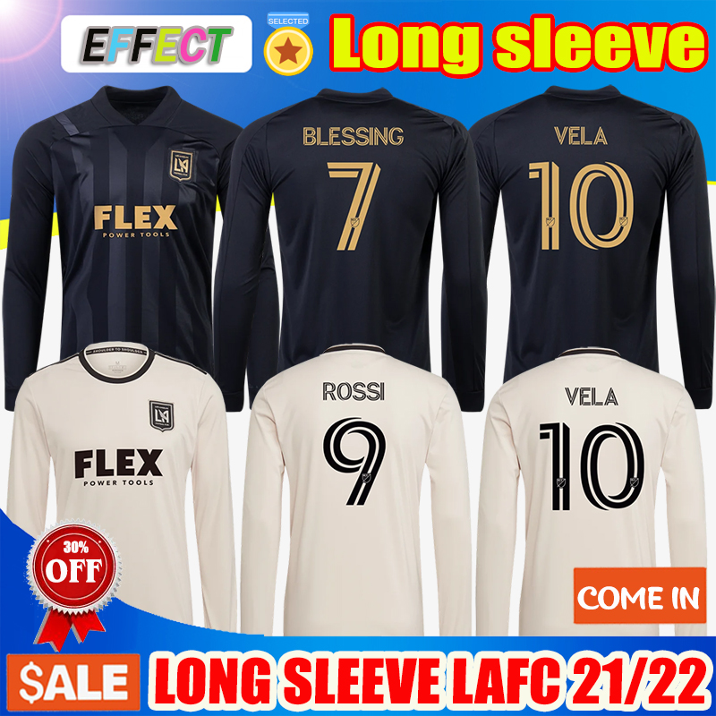 

Long Sleeve MLS 21 22 LAFC Soccer Jersey Los 2021 2022 VELA ANGELES Football Shirts Fans Player Version BLESSING ROSSI J.CIFUENTES D.PALACIO, Black;yellow