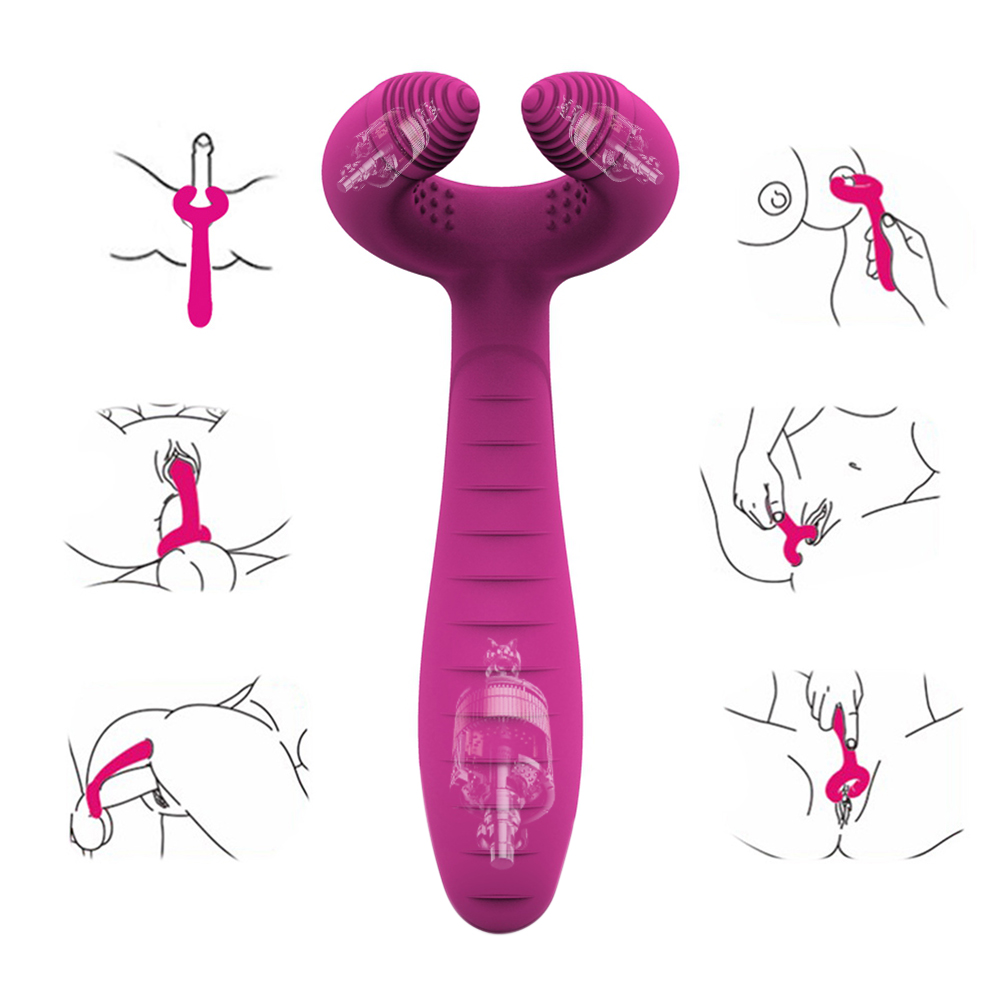 Three Motor Clip Vibrator Nipple G-spot Stimulator Dildo Female Masturbation Vagina Anal Massager Adult Sex Toys for Woman Man-image-733808585