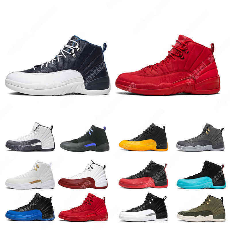 

Basketball shoes 12s University Gold Dark Grey French The Master Flu Game sneaker mens Sport trainer J40M, # 11