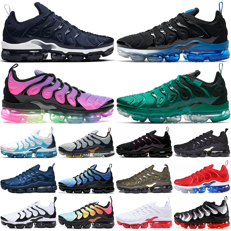 

cheaper TN plus running shoes men women Dark Blue Coquettish Purple Neon Black Royal Atlanta Noble Red mens womens outdoor sports sneakers trainers 36-47, 40-47 black volt