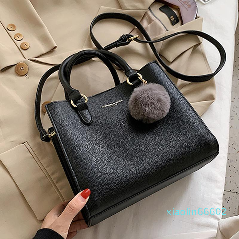 

Evening Bags Solid Color Women's PU Leather Shoulder Luxury Handbags Women Designer Large Capacity Croosbody For, Black