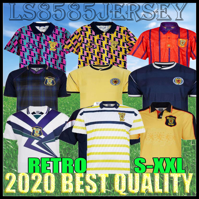 

Retro 1978 World Cup FINAL Scotland Soccer Jersey 2021 1982 1986 1991 1993 1998 1988 1989 91 93 95 96 98 maillots classic Vintage Leisure HE, Black;yellow