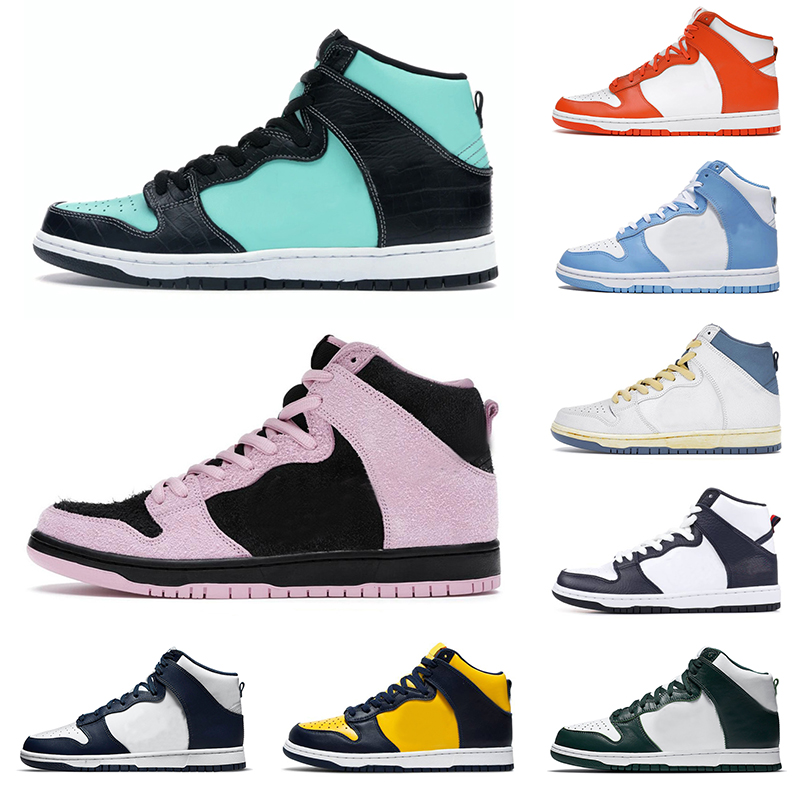 

Sb High Top fashion Running Shoes Men Women OG Sports University Blue Midnight Navy Black White Kentucky Syracuse Skateboard Trainers Sneakers, D28 black white 36-45