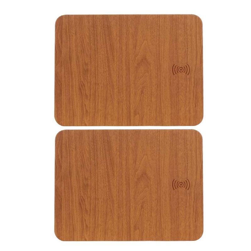

Mouse Pads & Wrist Rests Wireless Charging Mat,(30 X 22cm) Professional Gaming Soft Mat, Wood Grain Non-Slip Keyboard Mat,10W(Brown)