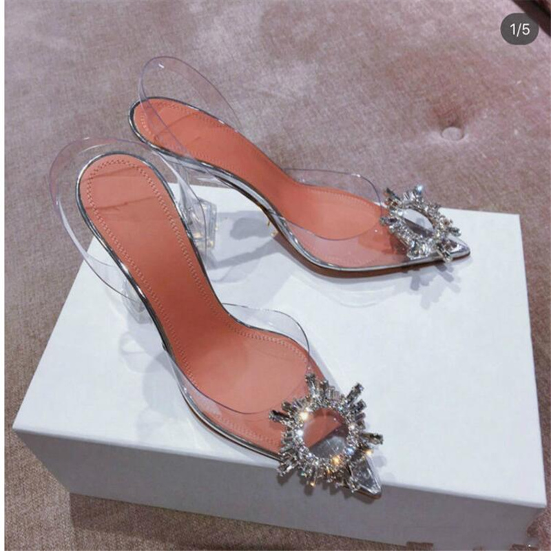 

2021 Sale-Quality Amina Shoes Begum Crystal-embellished Pvc Slingback Pumps Muaddi Restocks Begum Pvc Slingbacks Sandals, Silver
